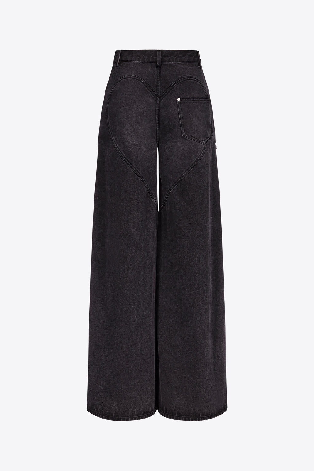 Wide Leg Crystal Slit Jean