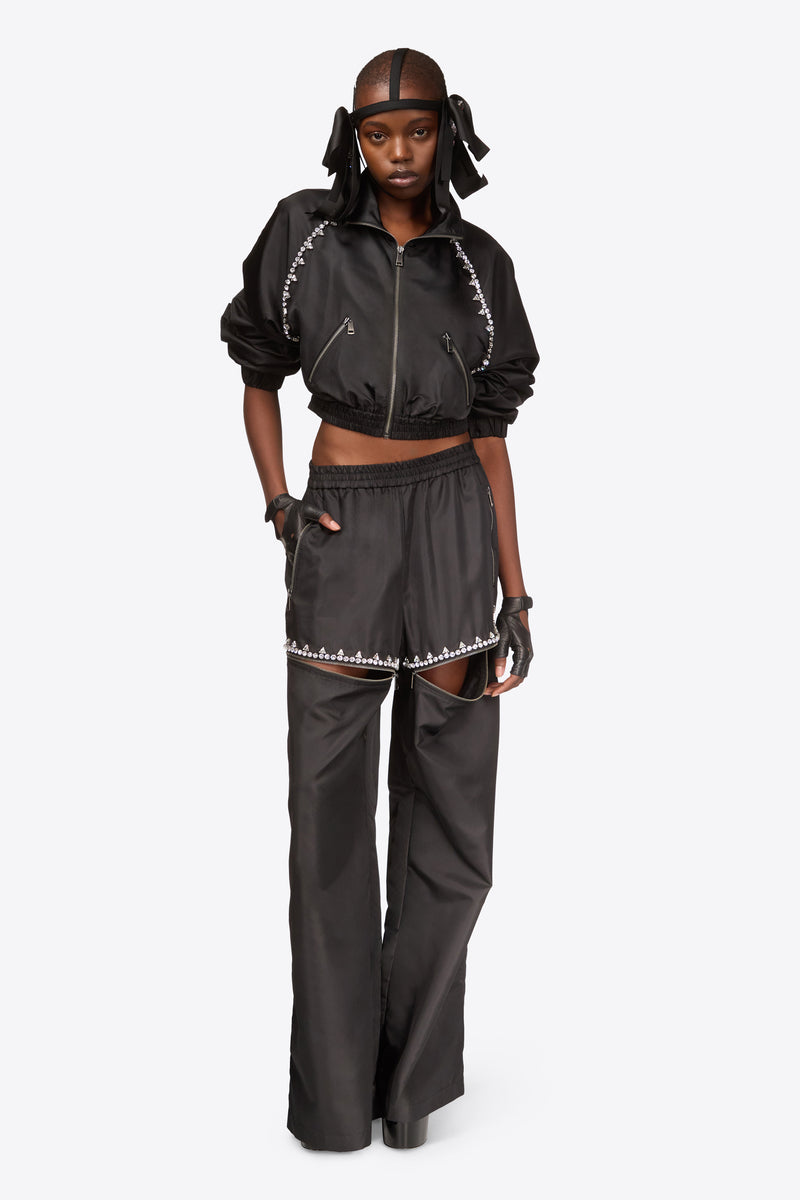 【関税込み】AREA ブラック Crystal Trim トラックジャケット Crystal Trim Track Jacket – AREA