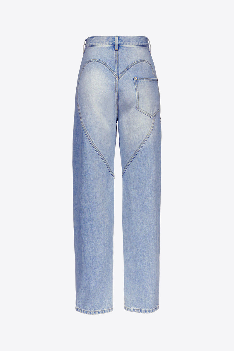 【関税込み】AREA ブルー Crystal Slit ジーンズ Crystal Slit Jean – AREA