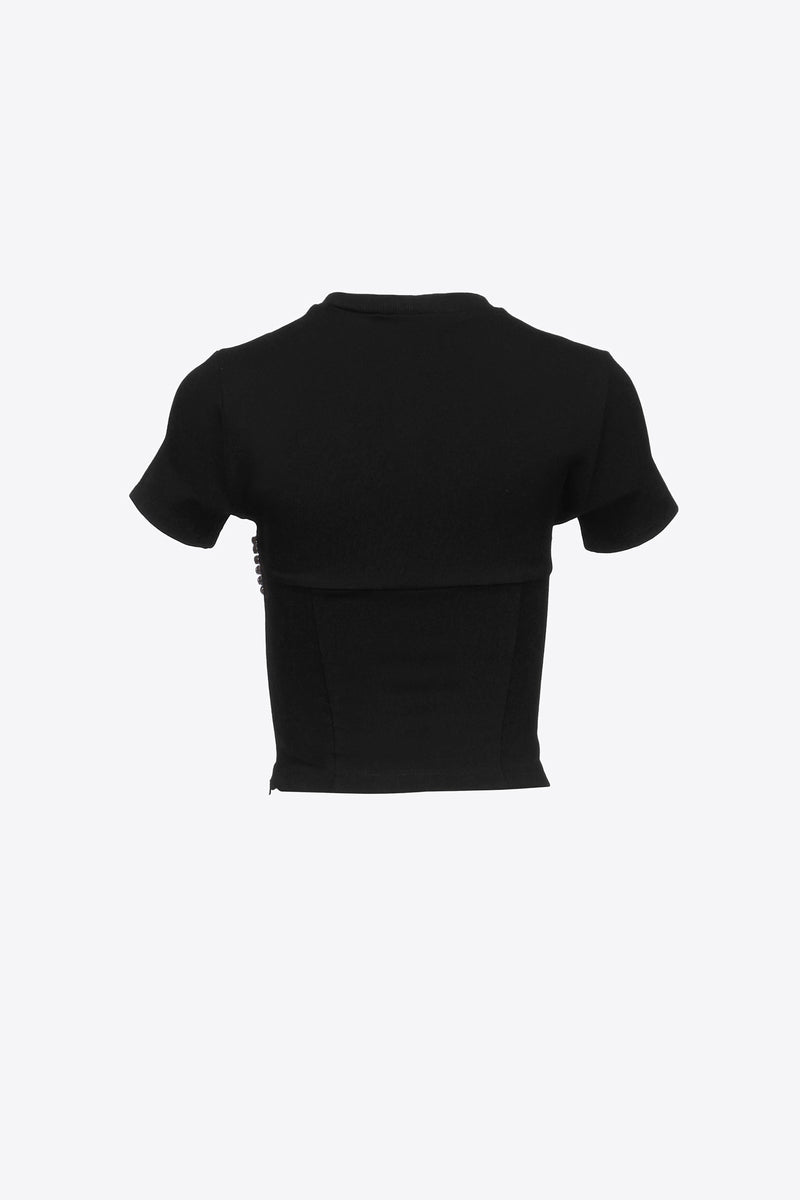 Crystal Bustier Cup T Shirt AREA