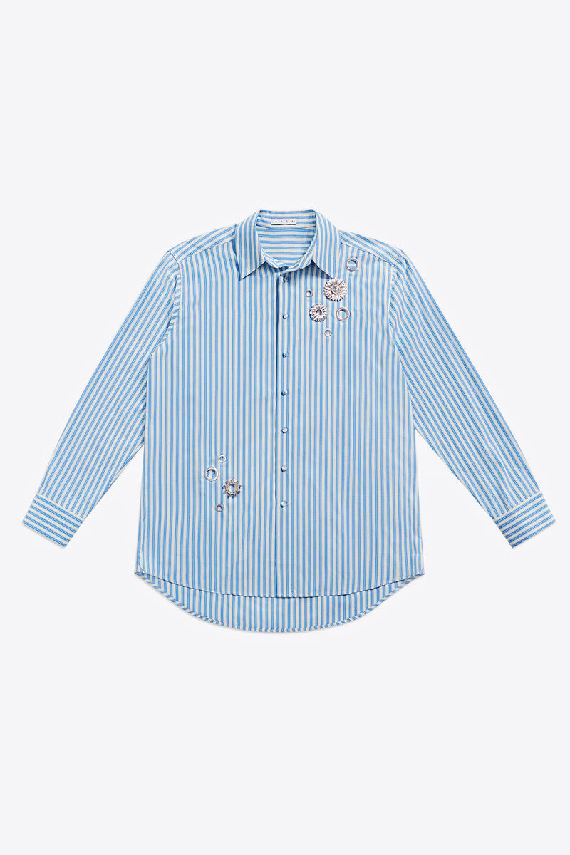 Crystal Grommet Poplin Shirt – AREA