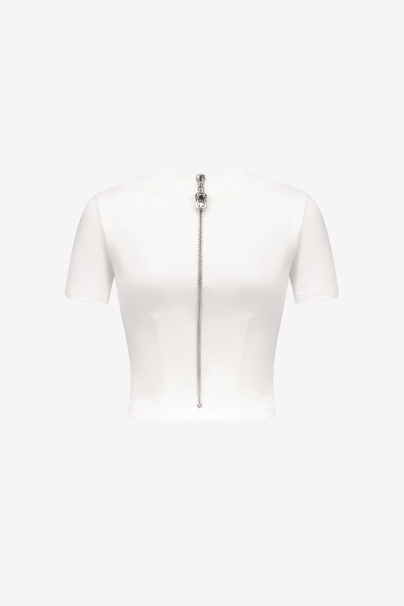 Zipper Bustier Cup T-Shirt – AREA