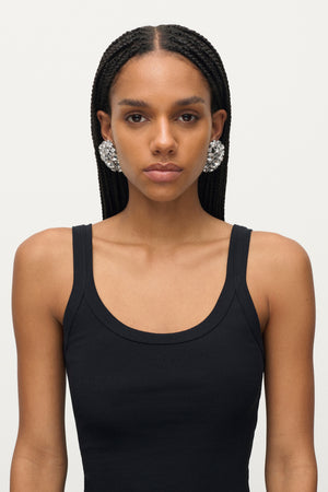 Crystal Cluster Heart Earrings