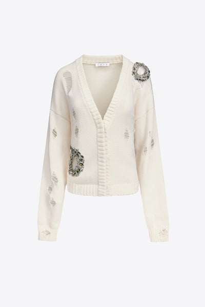 【STEALTH STELL’A】 CRYSTAL-CARDIGAN STEALTH STELL'A】SNOW CRYSTAL-CARDIGAN（GRAY） | STEALTH STELL'A