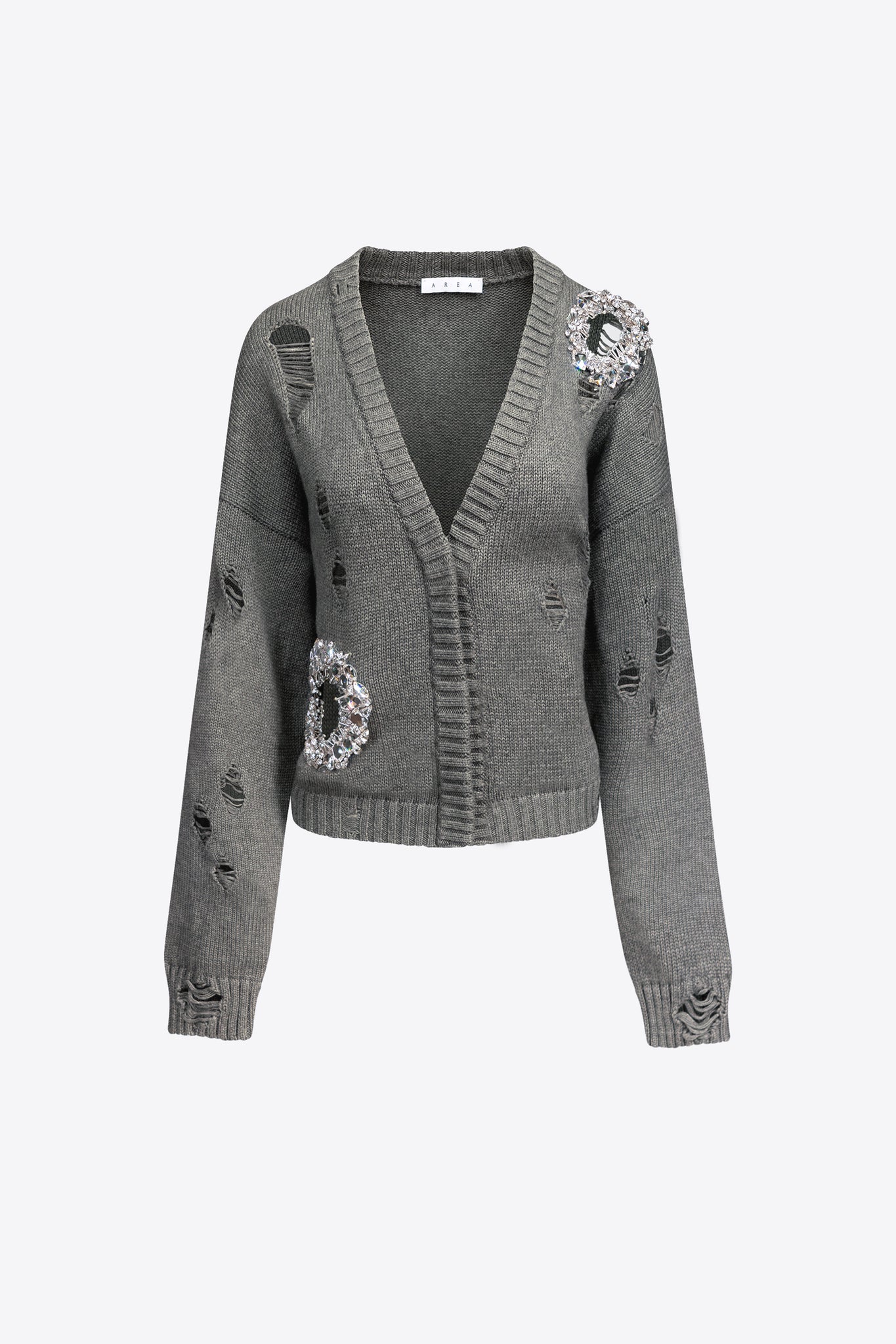 Distressed Crystal Cardigan