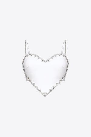 Crystal Trim Heart Top