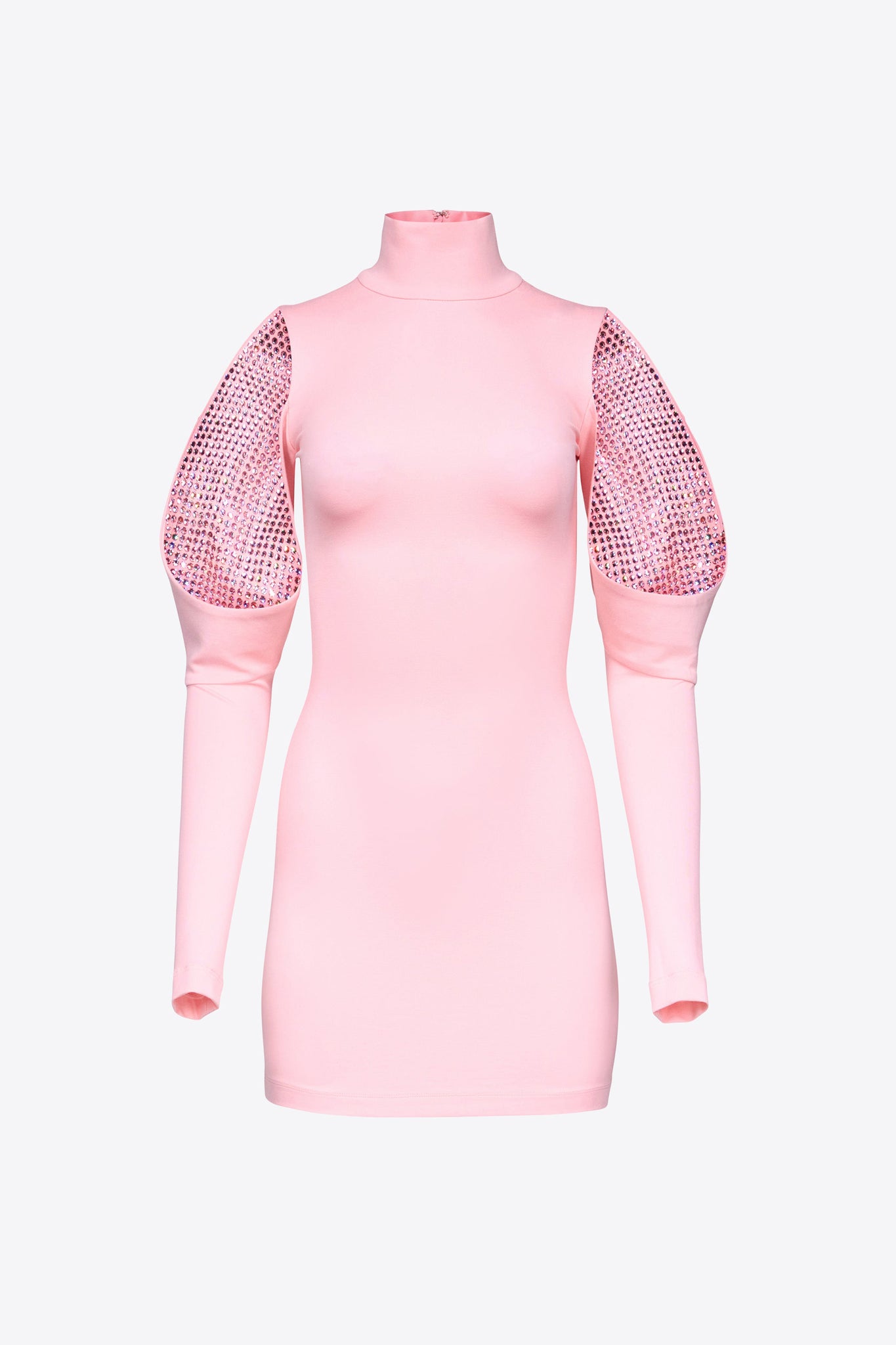Crystal Embellished Cold-Shoulder Dress
