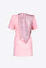 Crystal Embellished Slit T-Shirt Dress