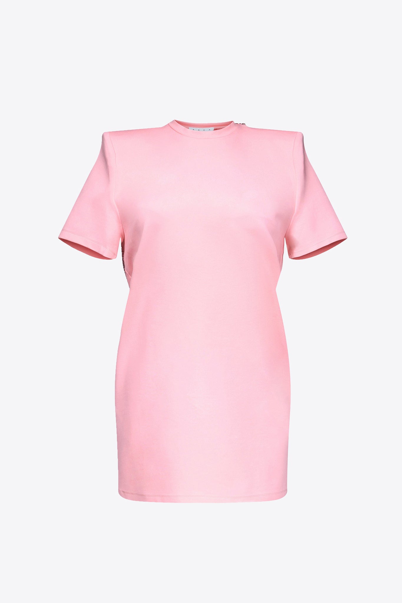 Crystal Embellished Slit T-Shirt Dress