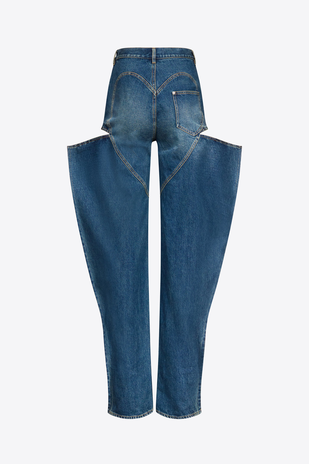Regular fit washed jeans in blue | GUCCI® US