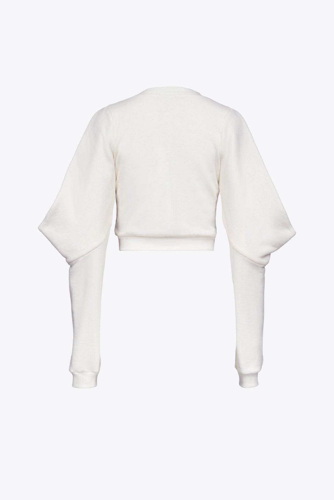 Crystal Embellished Cold-Shoulder Sweatshirt