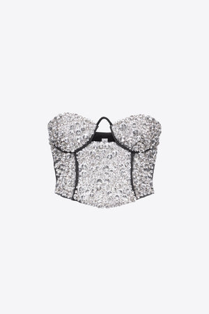 Crystal Embroidered Bustier