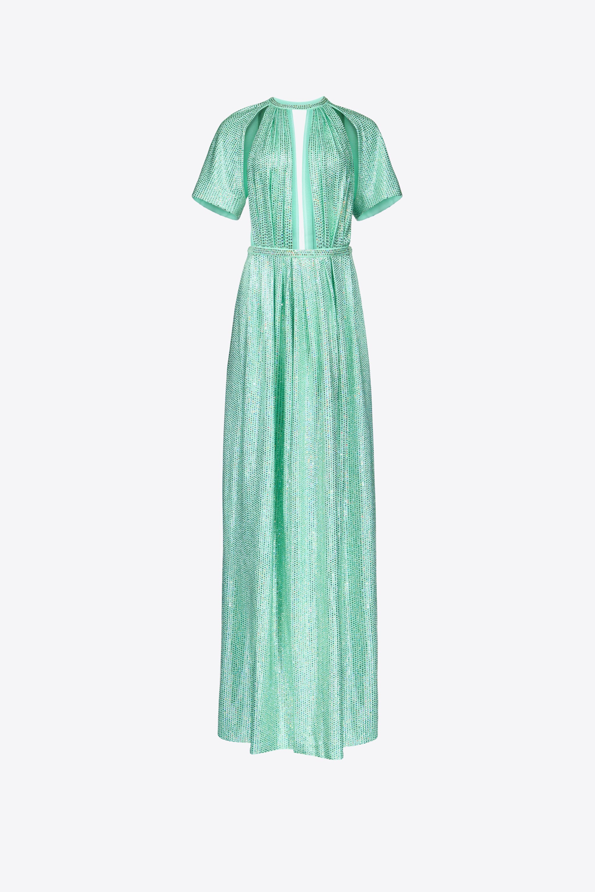 Crystal Embellished T-Shirt Gown