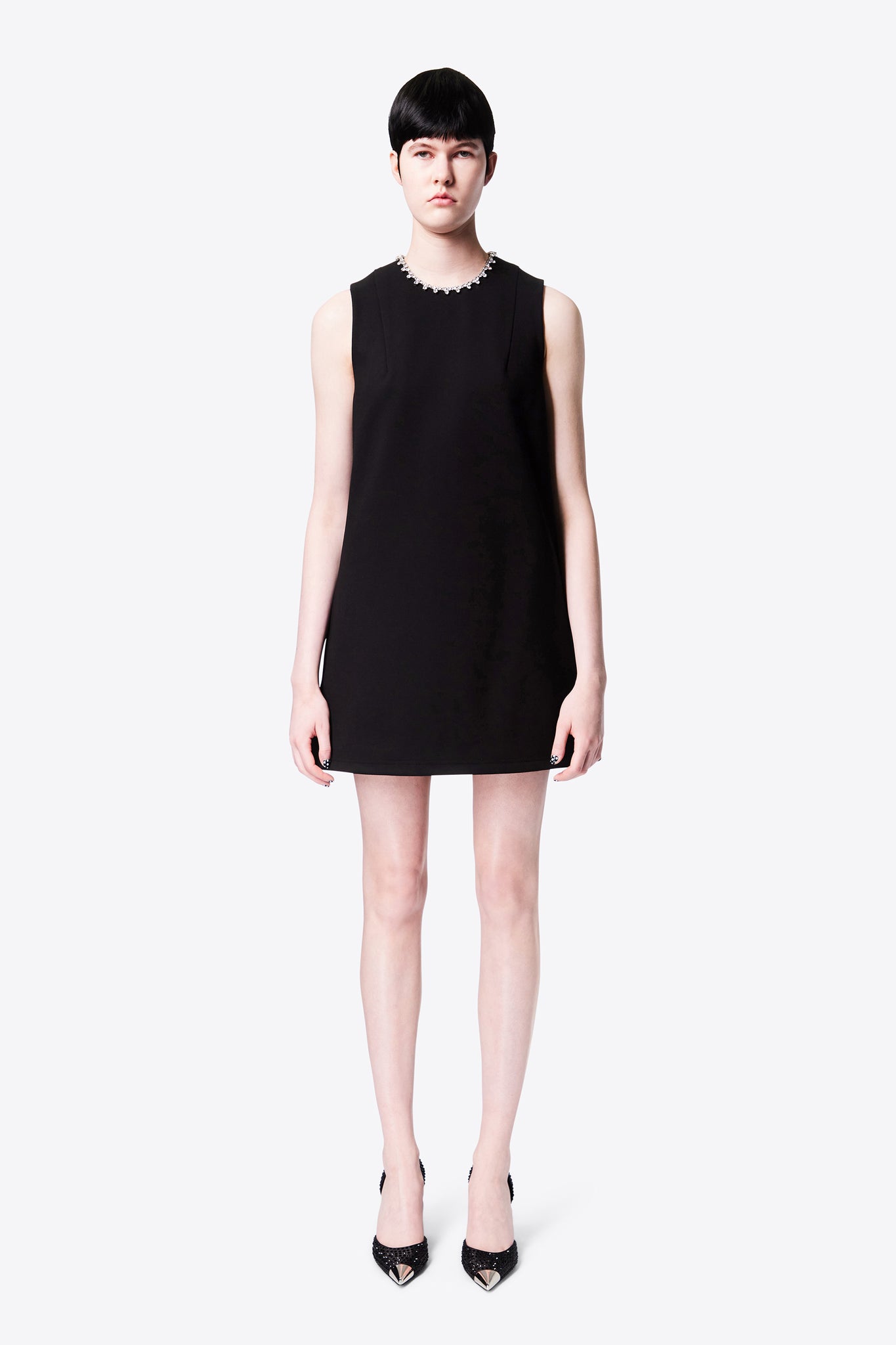 area dress black Crystal Heart Back Dress AREA