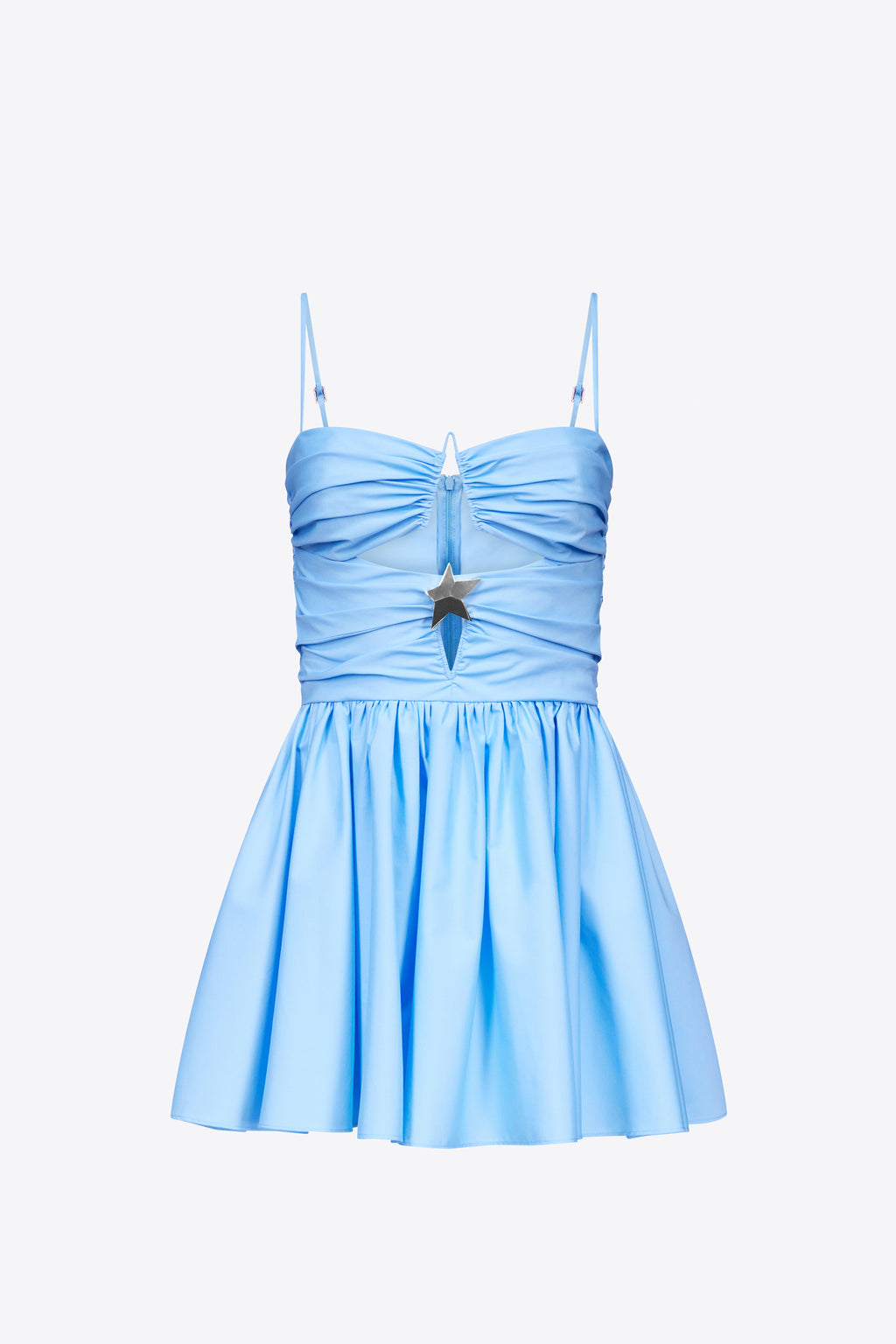 Star Cutout Poplin Mini Dress