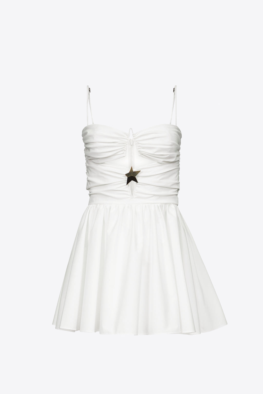 Star Cutout Poplin Mini Dress