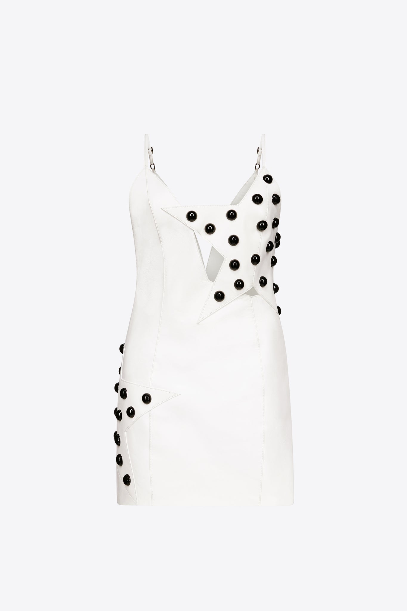 Studded Polka Dot Leather Dress