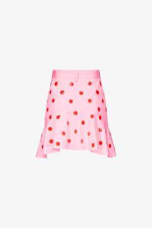 Polka Dot Ruffle Mini Skirt
