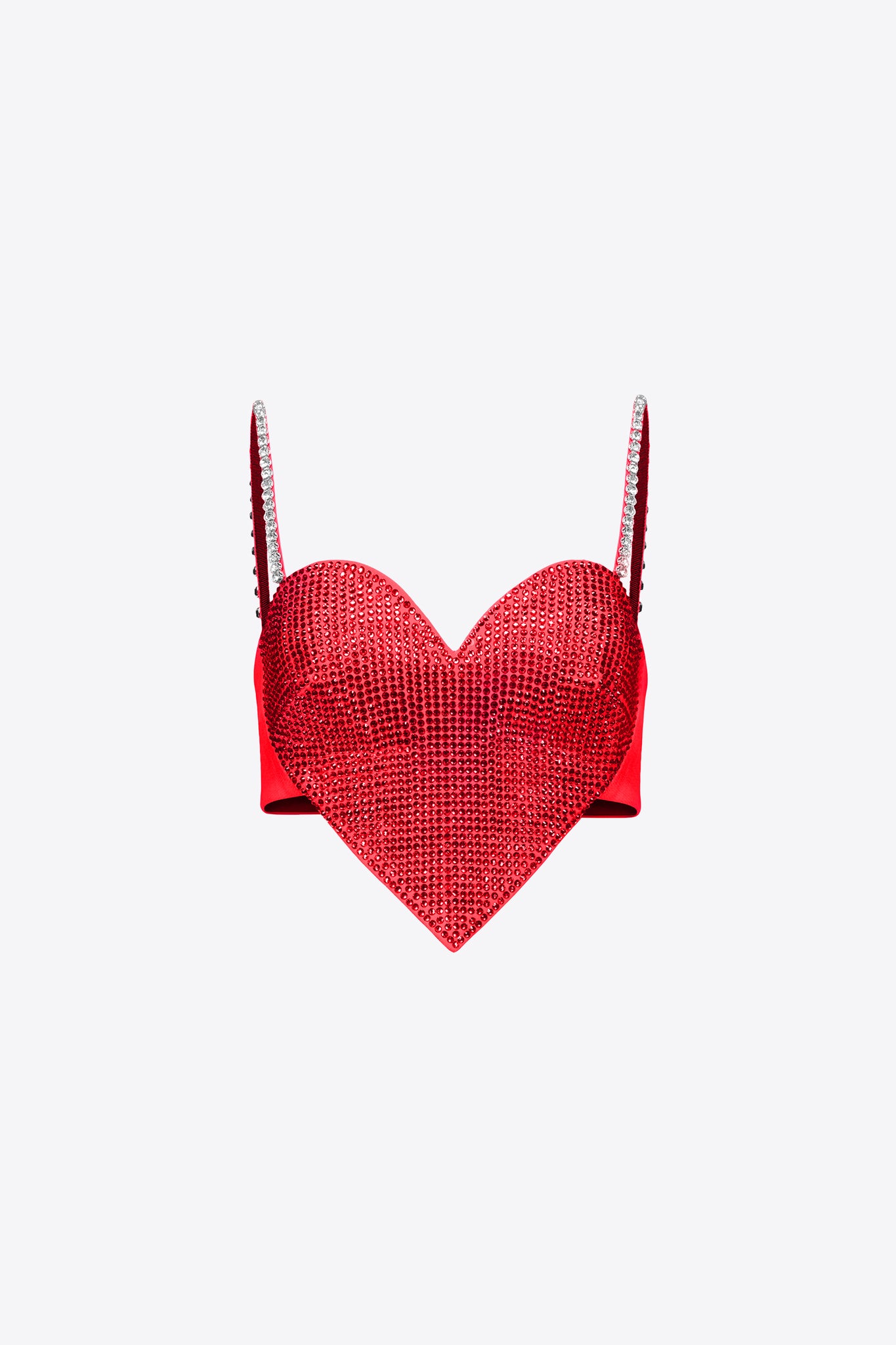 AREA Crystal Heart Top - Farfetch  Heart top, Crystal heart, Heart shaped  frame