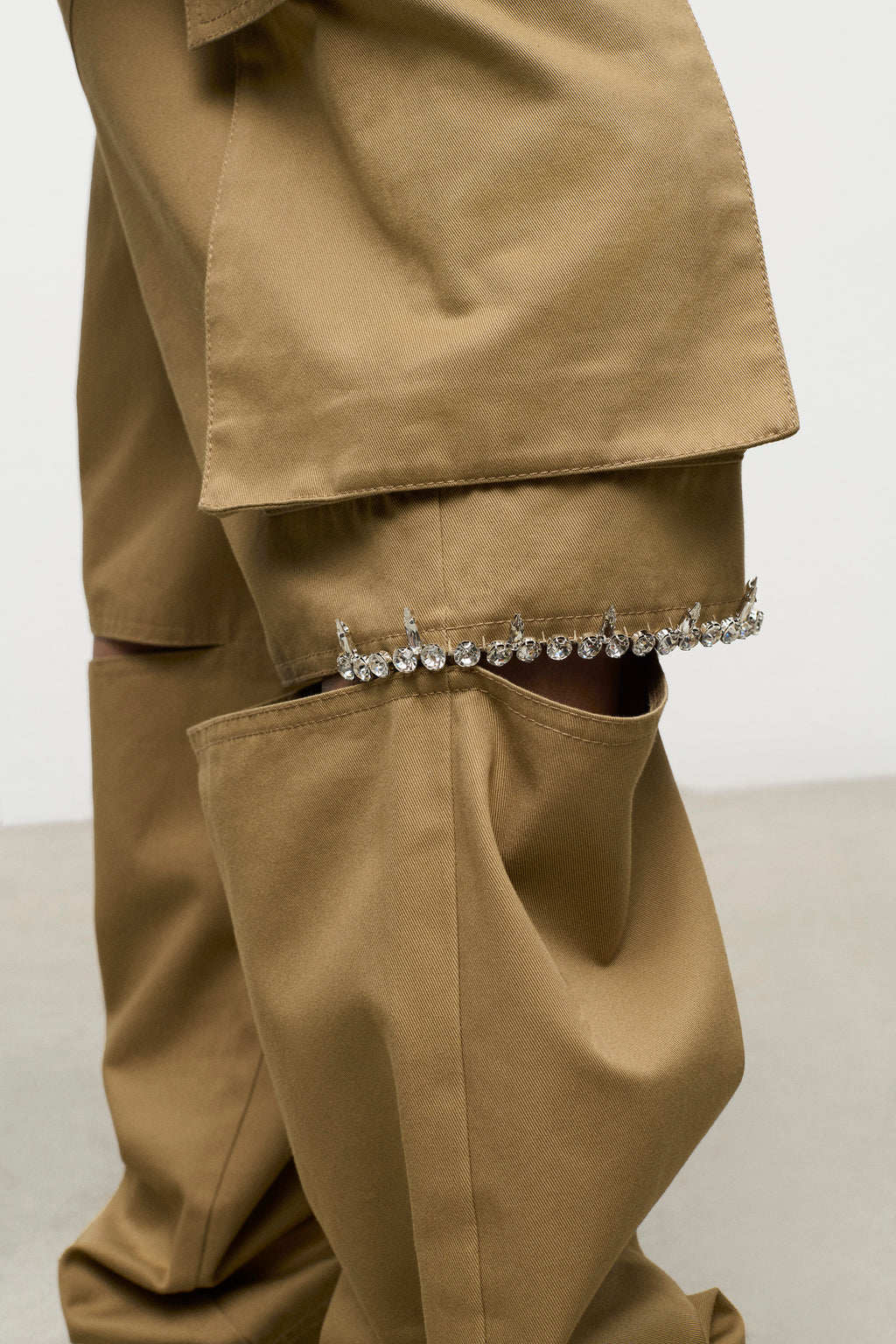 Crystal Slit Cargo Pant