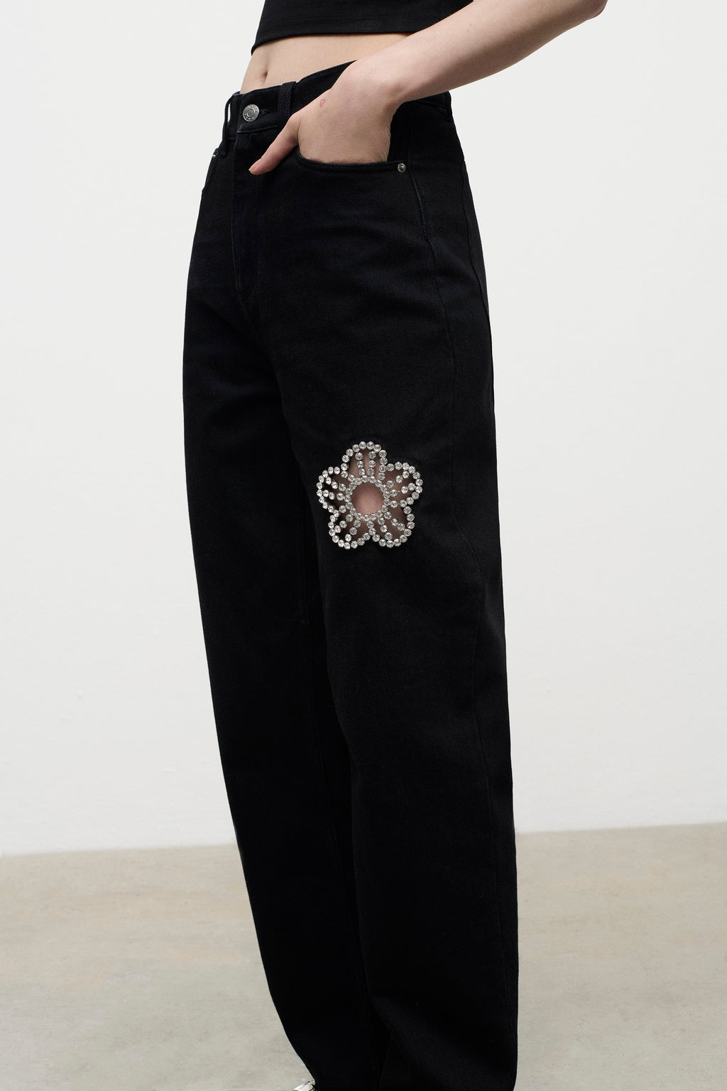 Crystal Flower Jean