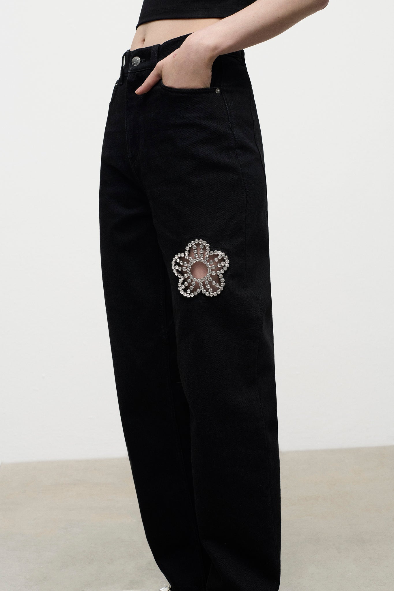 Crystal Flower Jean