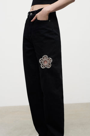 Crystal Flower Jean