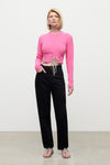 Crystal Crochet Flower Cropped Sweater