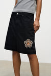 Crystal Flower Bermuda Jean Short