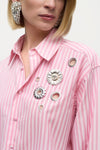 Crystal Grommet Poplin Shirt