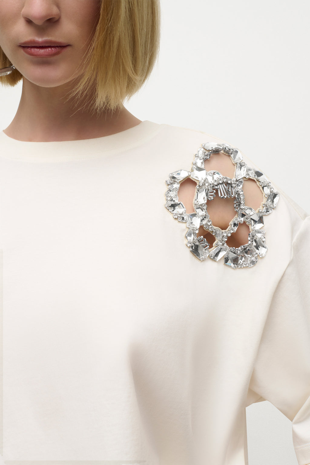 Crystal Cluster Flower T-Shirt