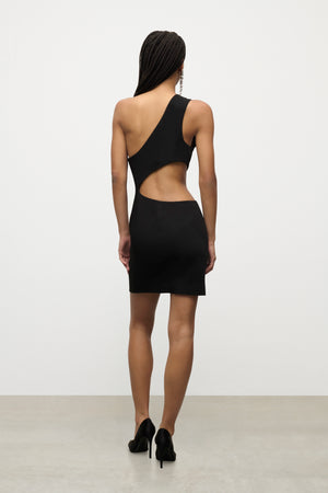 Embroidered Ombre Crystal Mini Dress