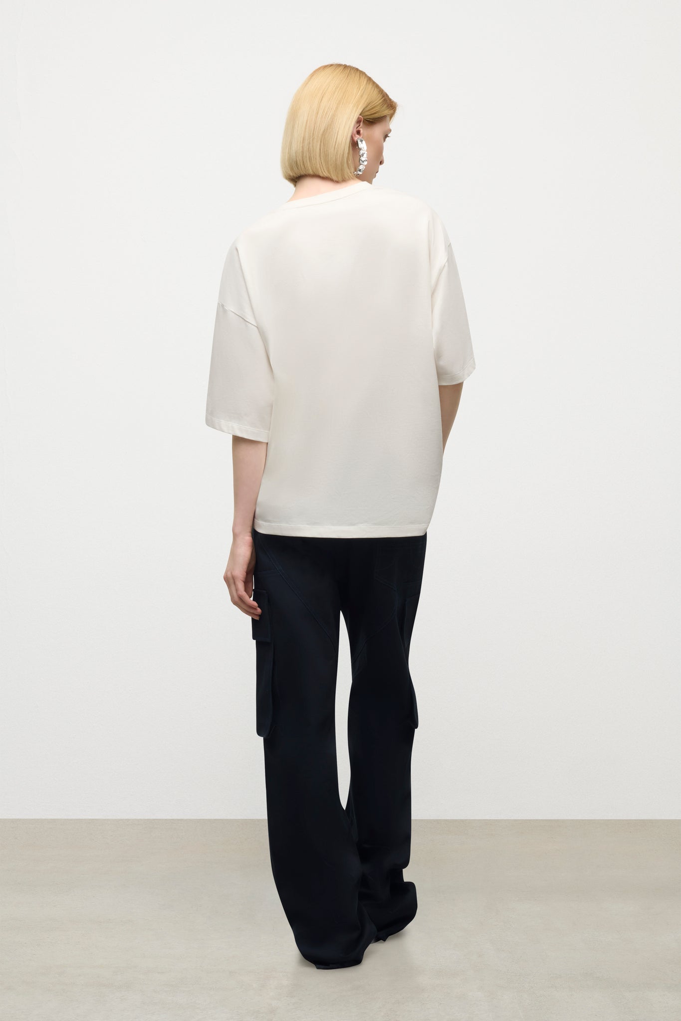 Embroidered Flower Cargo Pant