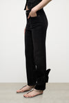 Denim Bow Straight Leg Jean