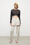 Crystal Cluster Long Sleeve Cropped T-Shirt