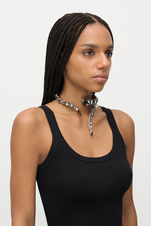 Ombre Crystal Wrap Choker Necklace