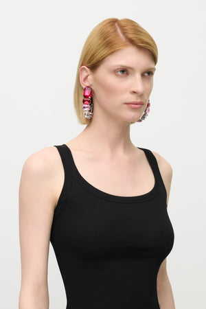 Ombre Crystal Wrap Earrings