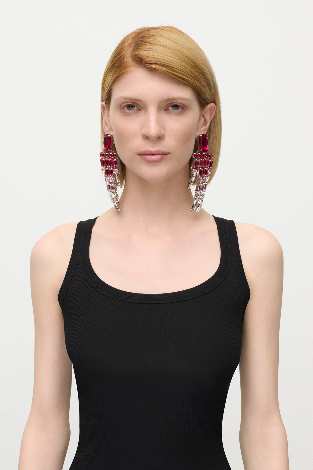 Ombre Crystal Chandelier Earrings