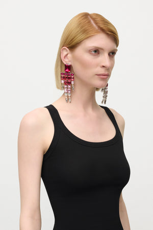Ombre Crystal Chandelier Earrings