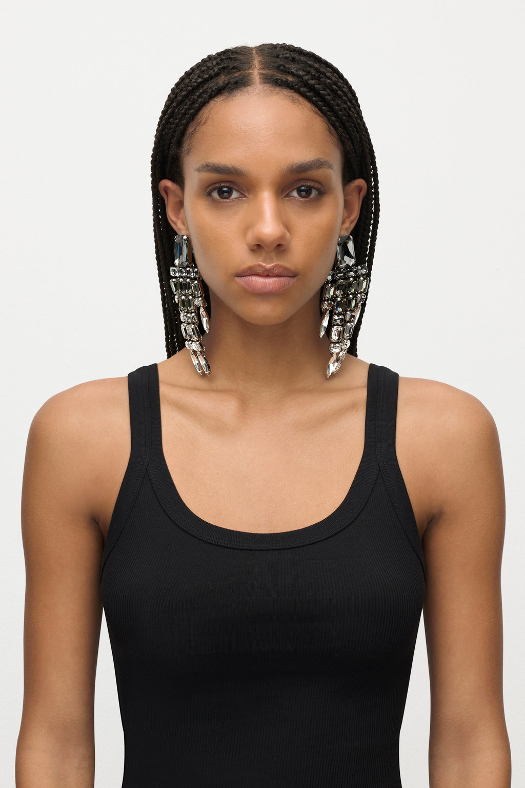 Ombre Crystal Chandelier Earrings