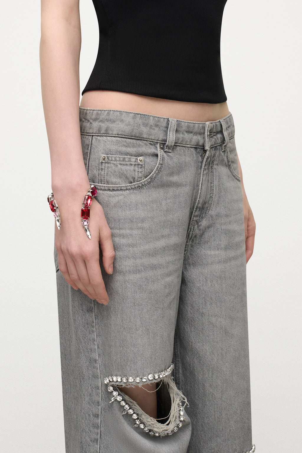 Ombre Crystal Wrap Cuff Bracelet