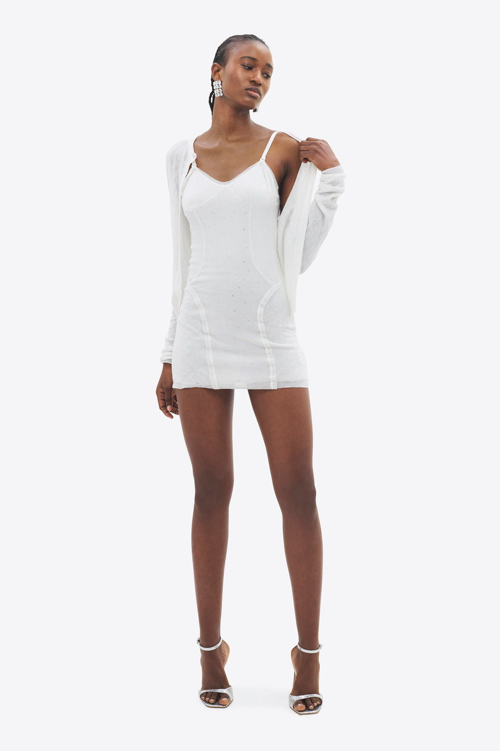 Girly Rib Knit Mini Dress