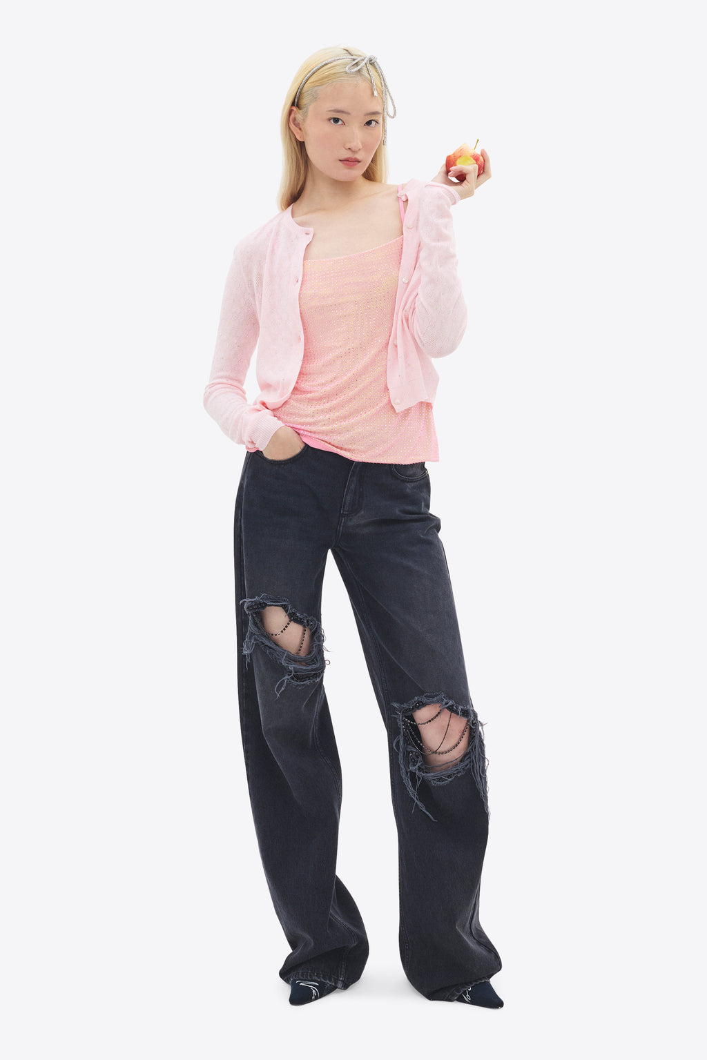 Girly Rib Knit Cardigan