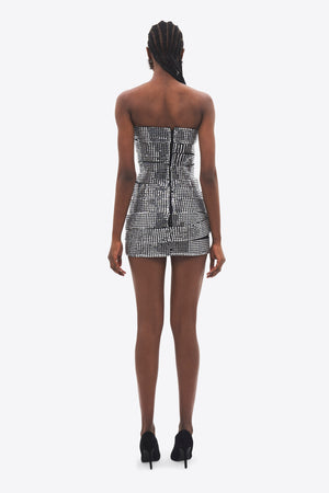 disco ball mini dress Disco Ball Sequin Mini Dress - Champagne