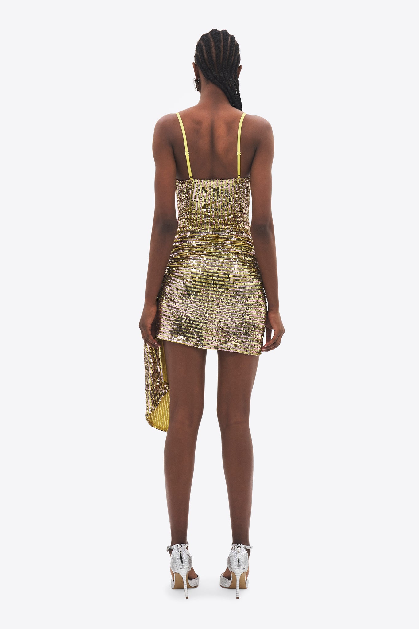 area sequin dress Crystal Strap Sequin Mini Dress AREA