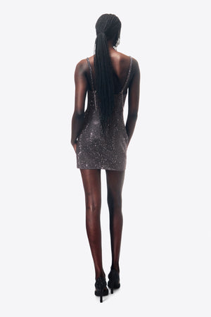 Crystal Embellished Mini Dress – AREA