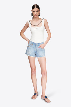 Crystal Pocket Jean Short