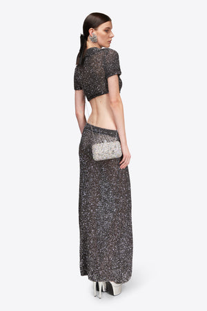 Sequin Crochet Maxi Skirt