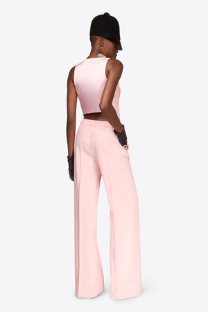 Crystal Embellished Bow Wide Leg Trouser