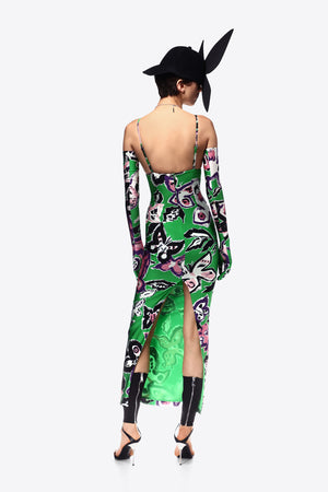 Butterfly Printed Maxi Dress